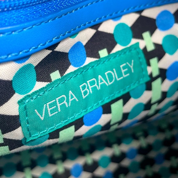 Vera Bradley Coastal Blue Leather Composition Satchel Crossbody & Shoulder Bag - Picture 12 of 14